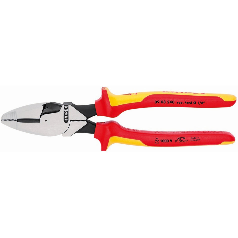 Knipex 09 08 240 SBA Tête de monteur de lignes isolée à fort effet de levier, 1 000 V, Nouvelle-Angleterre