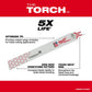 Milwaukee, 48-00-5789 12 in. 18 TPI THE TORCH SAWZALL Blade 5-Pack