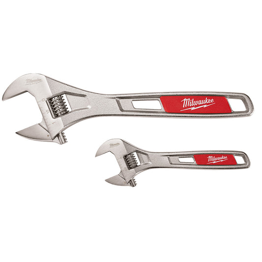 Milwaukee, 48-22-7400 6 in. & 10 in. Adjustable Wrench 2 pk