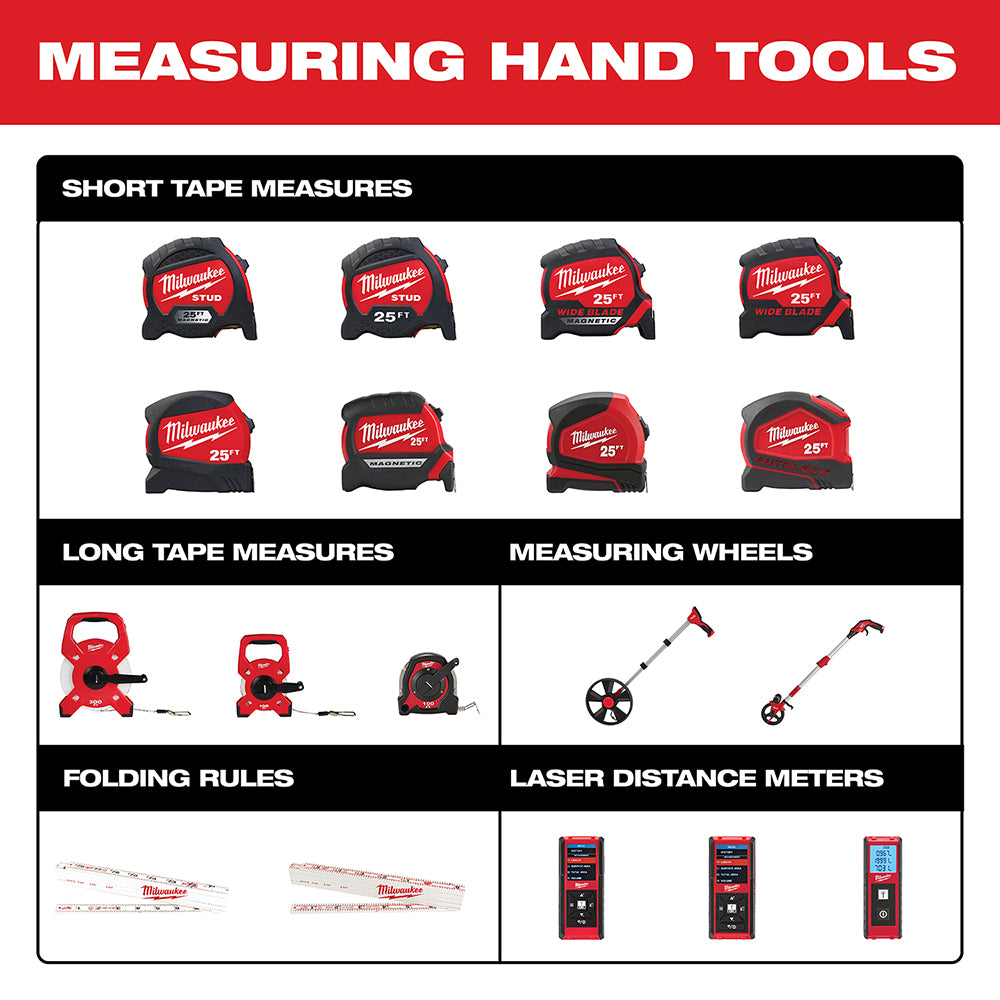 Milwaukee, 48-22-0226 8M/26Ft Wide Blade Tape Measure