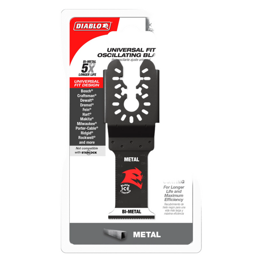 Diablo, DOU125BF3 1-1/4in Steel Demon Universal Fit Bi-Metal Oscillating Blade for Metal 3pk