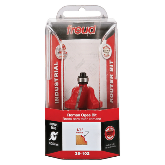 Freud, 38-102 Quadra-Cut 1/4'' Radius Roman Ogee Router Bit 1/4'' Shank
