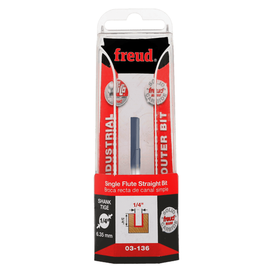 Freud, 03-136 Embout droit à cannelure simple 1/4'', tige 1/4''