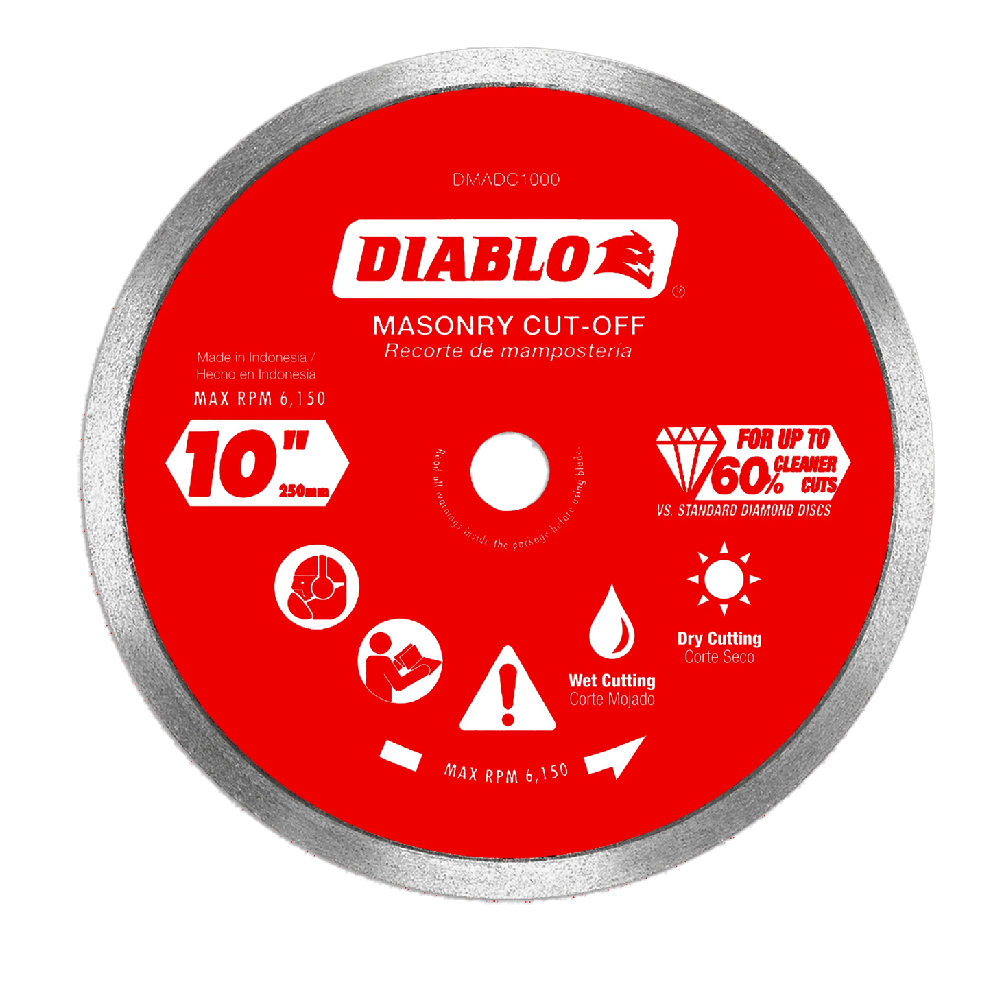 Diablo Diamond Continuous Rim Cut-Off Discs for Masonry