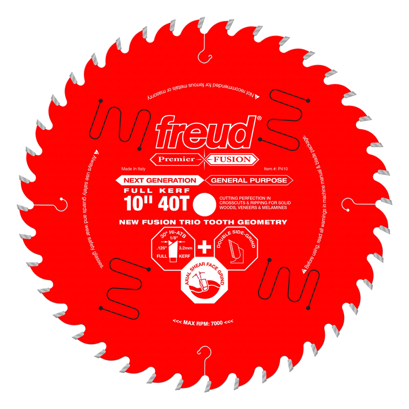 Freud, P410 Premier Fusion 10-in 40T ATB General Purpose Saw Blade 14621
