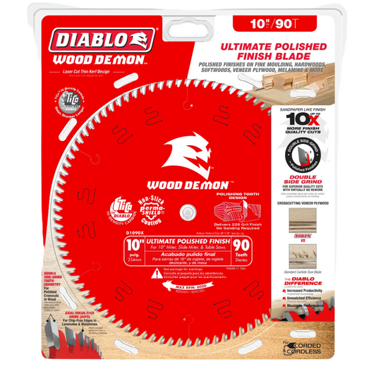 Freud Diablo D1090X 10-inch Ultimate Flawless Finish Circular Saw Blade