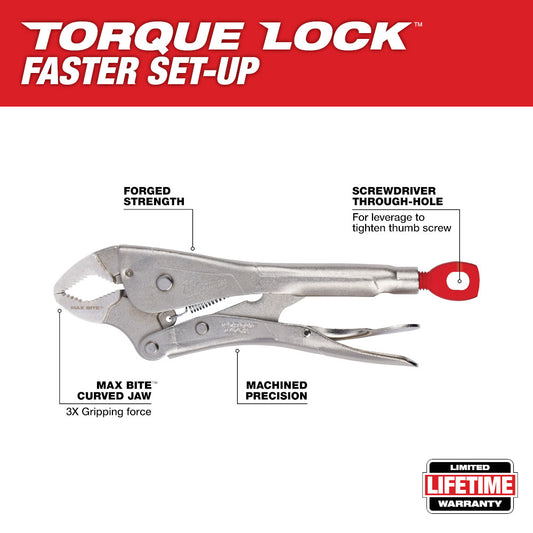 Milwaukee, 48-22-3607 7 in. Maxbite TORQUE LOCK Curved Locking Pliers