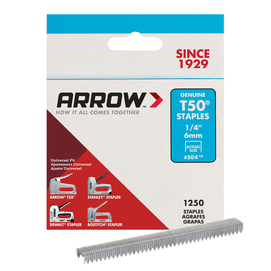 Arrow, 504 agrafes T50 d'origine (1/4'')