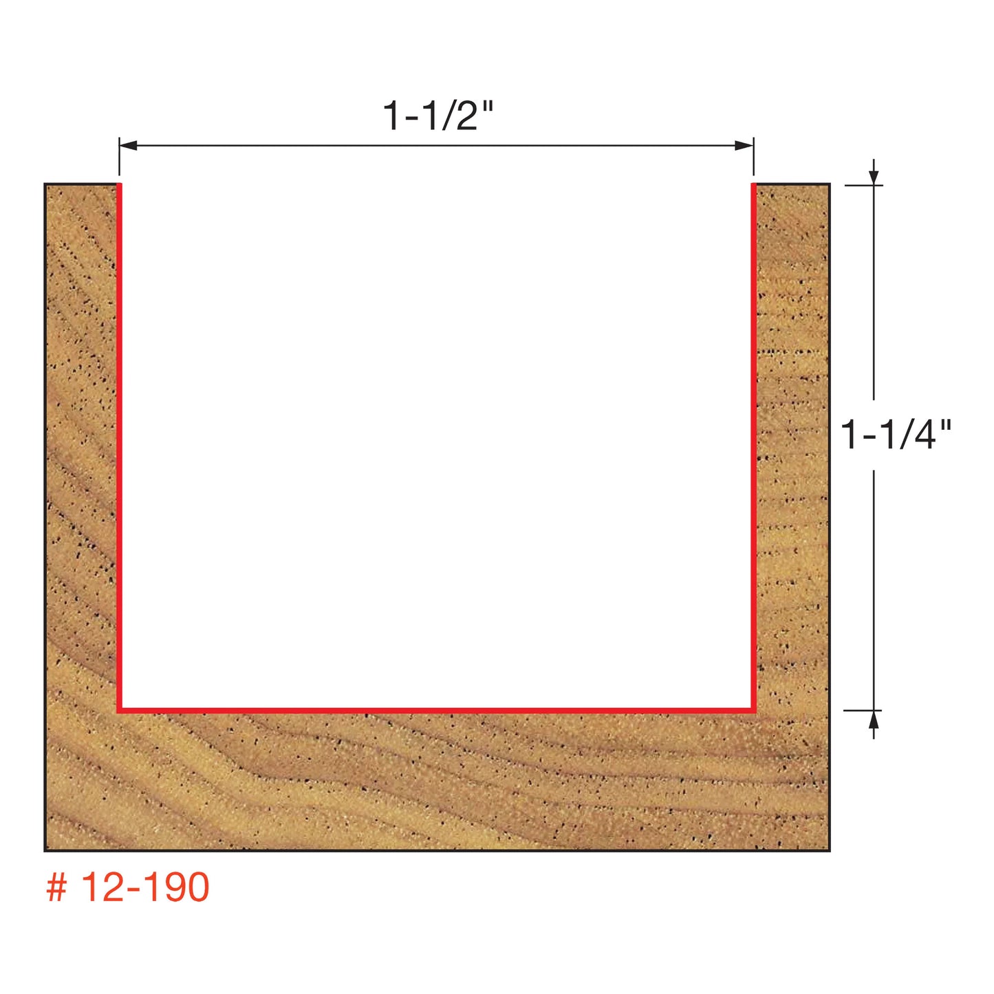 Freud, 12-190 1-1/2'' Double Flute Straight Router Bit 1/2'' Shank