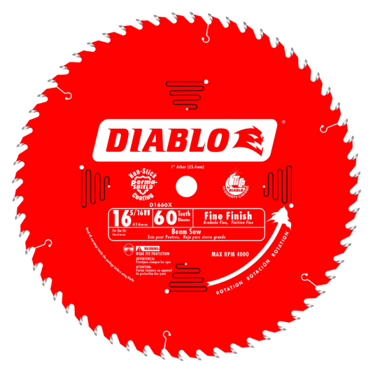 Freud D1660X Diablo Timber Beam Saw Blade 16-5/16 Inch x 60 tooth ATB 1-Inch Arbor