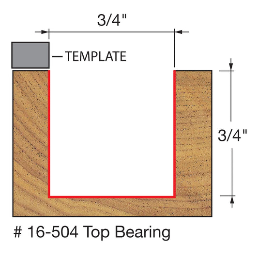 Freud, 16-504 Embout à mortaiser à roulement supérieur 3/4'', tige 1/4'' 13053