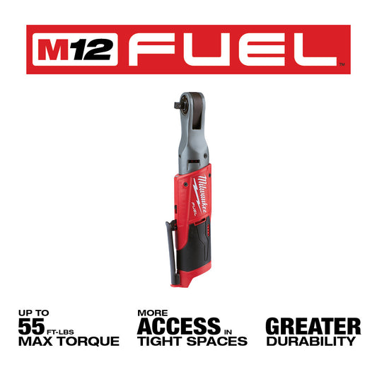 Milwaukee, 2557-20 M12 FUEL 12 Volt Lithium-Ion Brushless Cordless 3/8 in. Ratchet