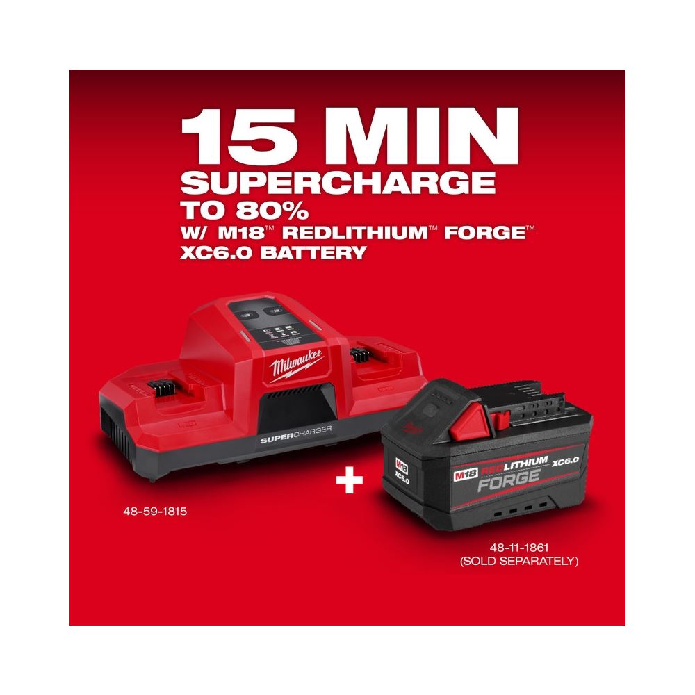 Milwaukee 48-59-1815 - Dual Bay Simultaneous Super Charger