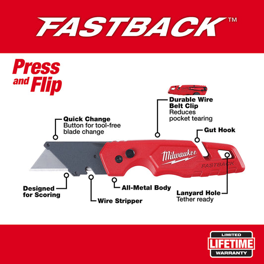 Milwaukee, 48-22-1501 FASTBACK Folding Utility Knife