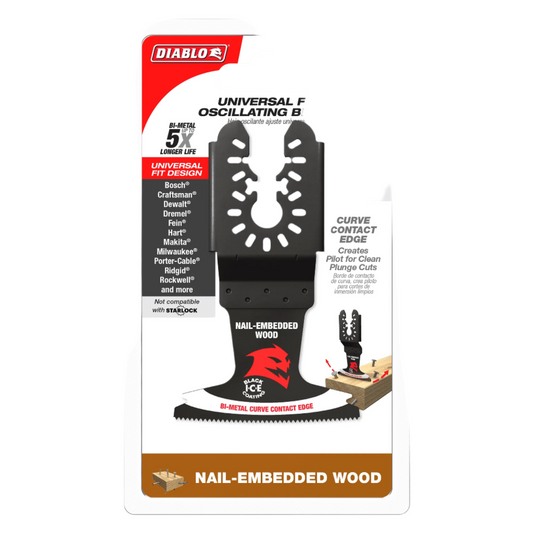 Diablo, DOU250BW3 2-1/2in Demo Demon Bi-Metal Oscillating Blades for Nail-Embedded Wood&nbsp;