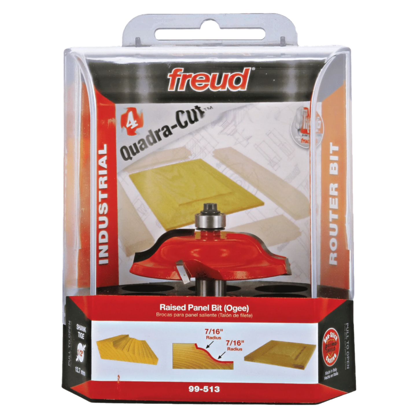 Freud, 99-513 Quadra-Cut Raised Panel Bit 1/2'' Shank