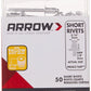 Arrow, RSA3/16IP 3/16'' Short Aluminum Rivets