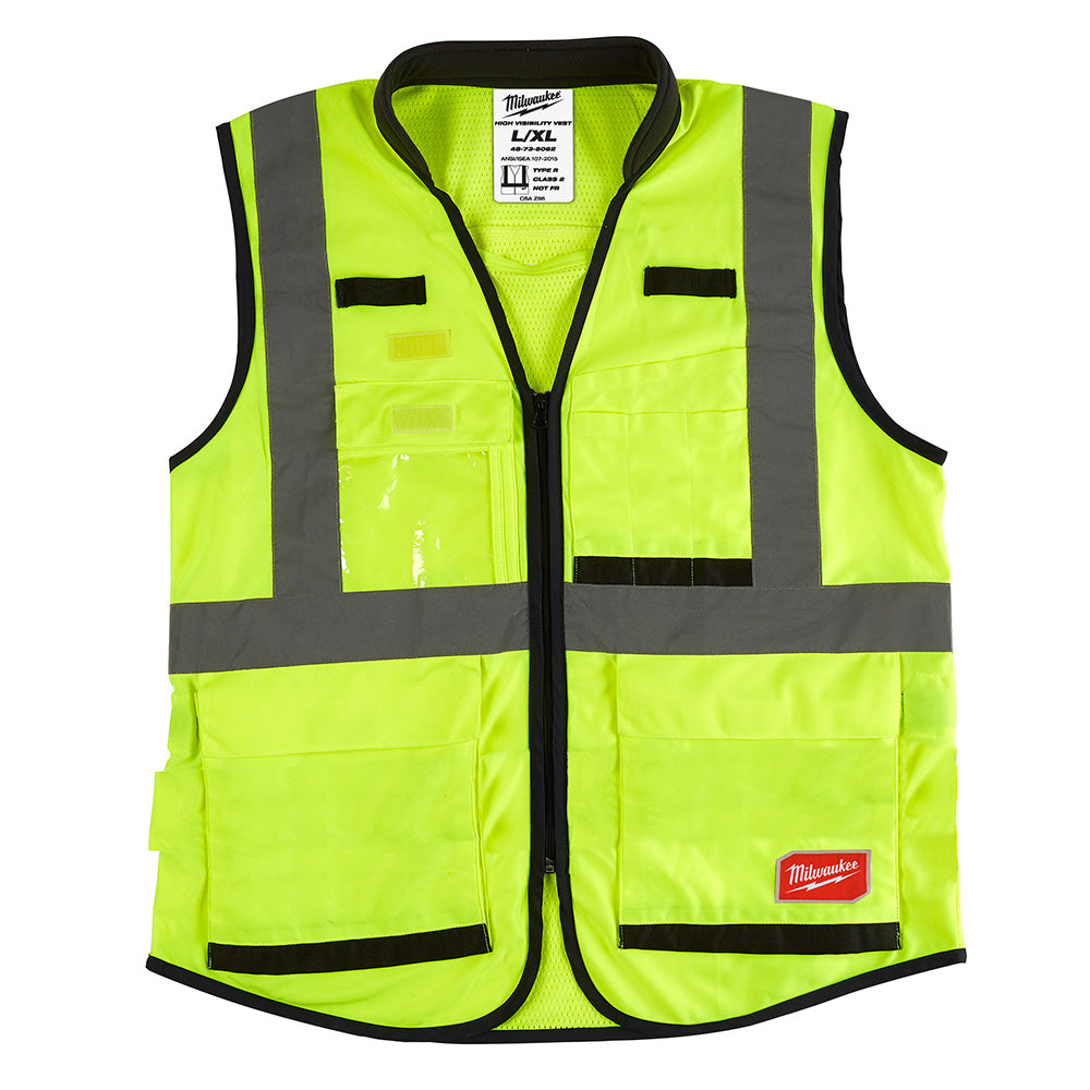 Milwaukee, 48-73-5082 High Visibility Yellow Performance Safety Vest - L/XL (CSA)