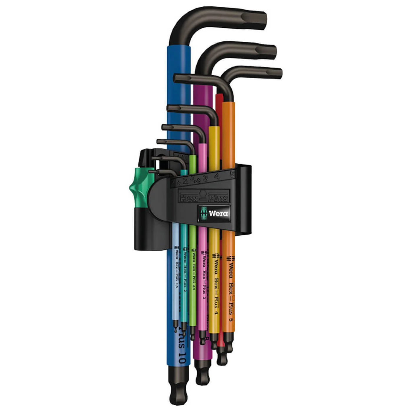 Wera Tools Hex-Plus Hex Key Set - Multi-Colour, 9 Piece