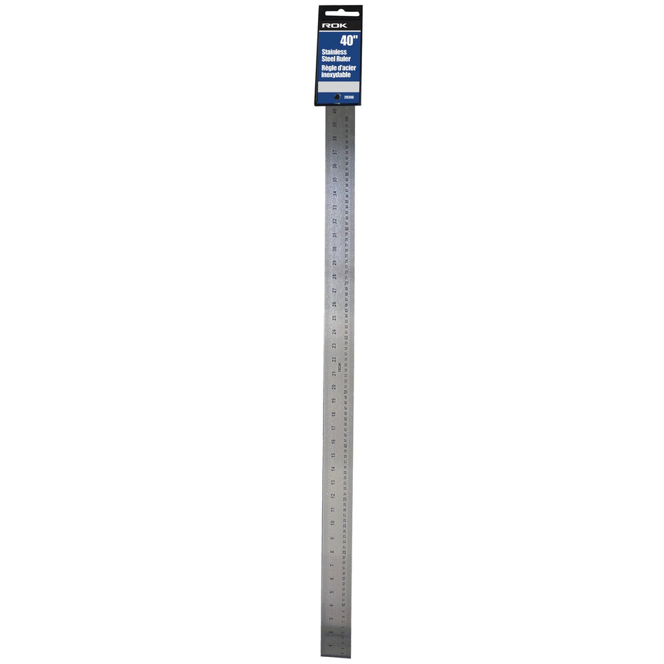 ROK, 28306 Règle en acier inoxydable 40''