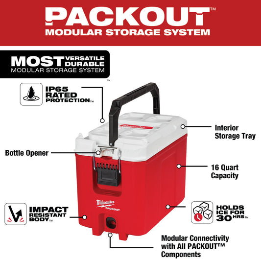 Milwaukee 48-22-4860 PACKOUT™ Glacière compacte de 16 litres