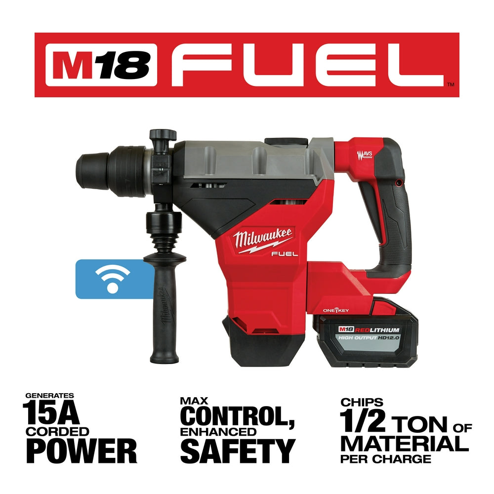 Milwaukee, 2718-22HD M18 FUEL 18 Volt Lithium-Ion Brushless Cordless 1-3/4 in. SDS MAX Rotary Hammer with One Key Kit