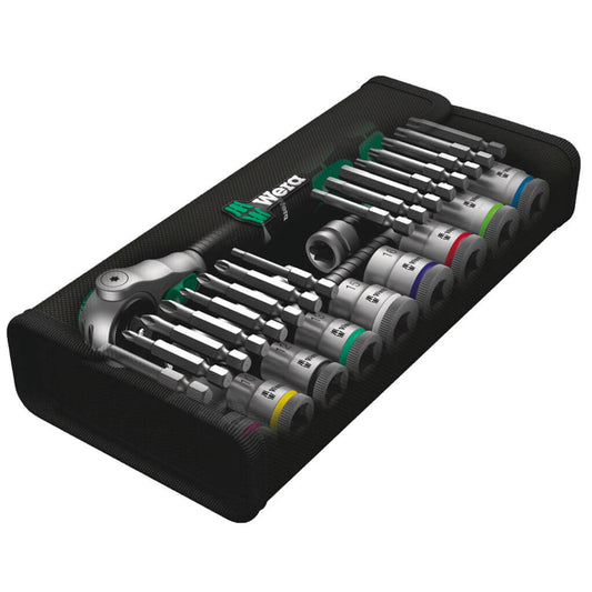 Wera Tools 3/8" Drive SAE Ratchet & Socket Set with Case - 29 Piece