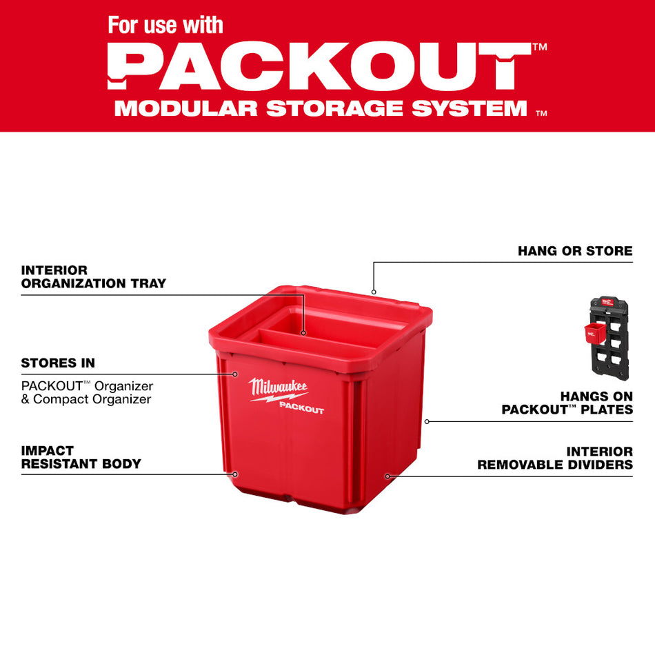 Milwaukee, 48-22-8062 PACKOUT Ensemble de petits bacs - paquet de 2