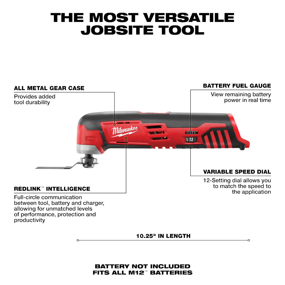 Milwaukee, 2426-20 M12 Cordless Multi-Tool (Tool Only)