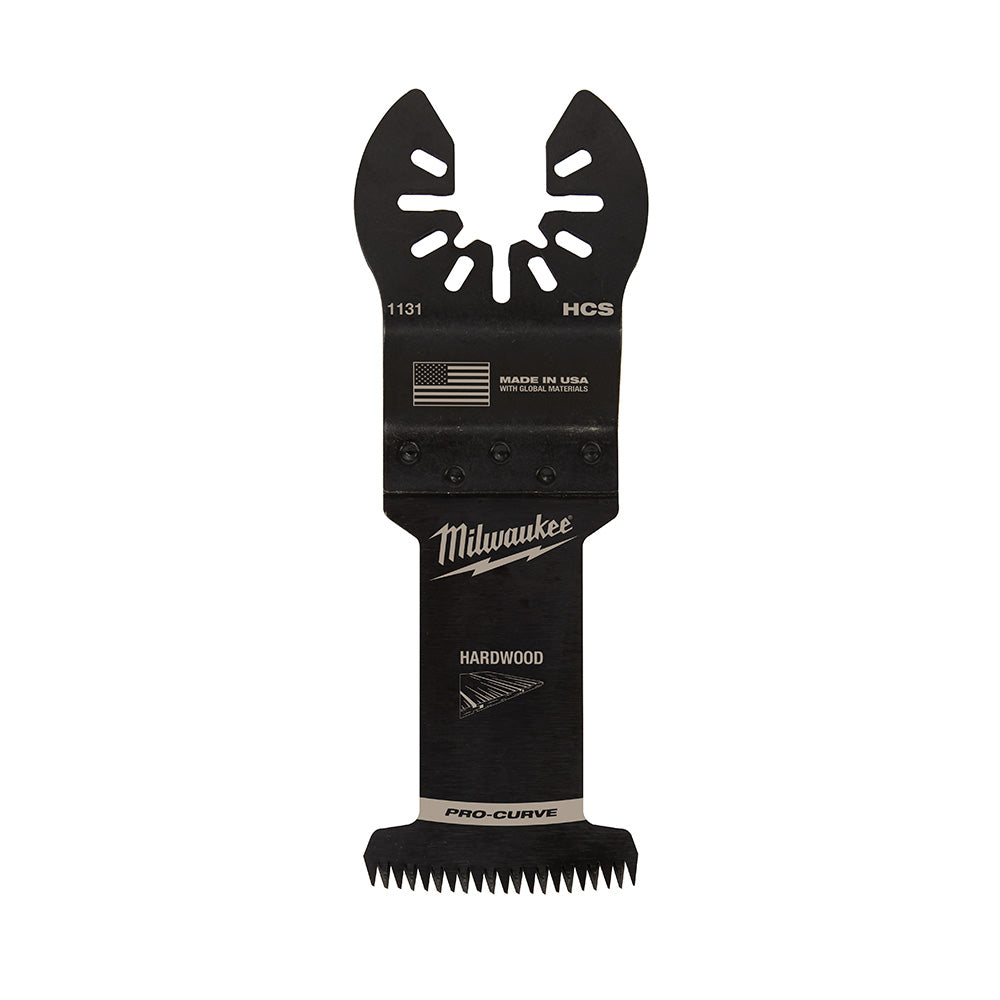 Milwaukee, 49-25-1131 MILWAUKEE® OPEN-LOK™ 1-3/8" HCS Japanese Tooth PRO-CURVE™ Hardwood Multi-Tool Blade