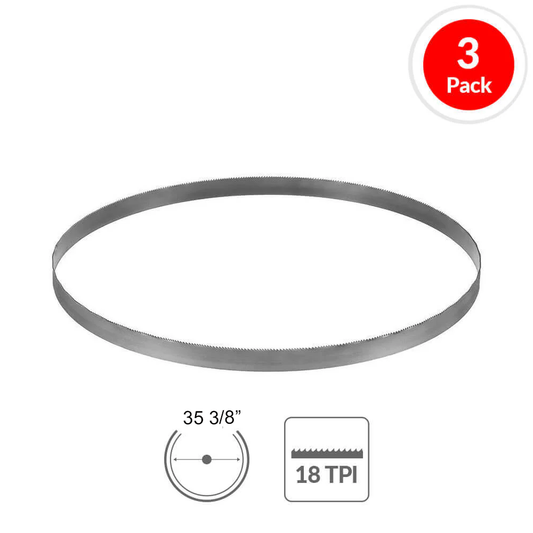 Milwaukee Tool 35-3/8" 18 TPI Bi-Metal Compact Band Saw Blade 3-Pk