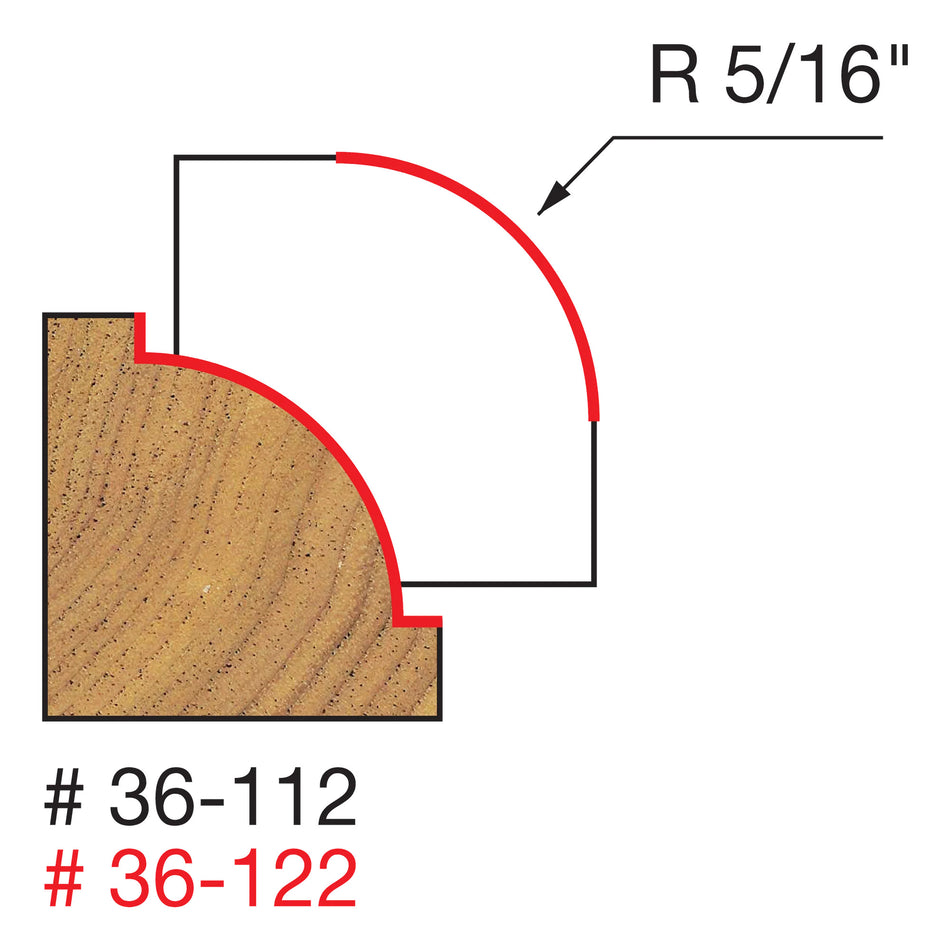 Freud, 36-122Q Quadra-Cut™ Mèche à perles à rayon de 5/16'', tige de 1/2'' 13971