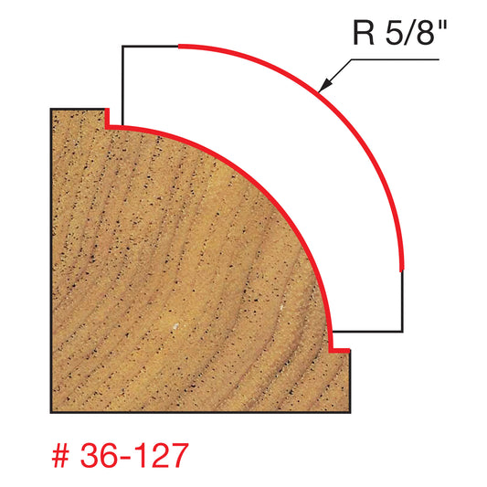 Freud, 36-127 Quadra-Cut 1 3/4'' Beading Router Bit 1/2'' Shank