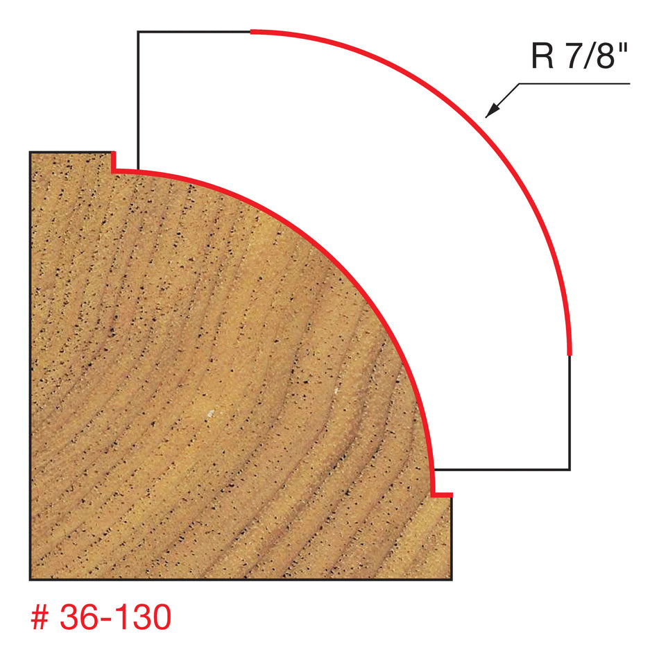 Freud, 36-130Q Quadra-Cut Mèche à perles à rayon de 7/8'', tige de 1/2'' 13245