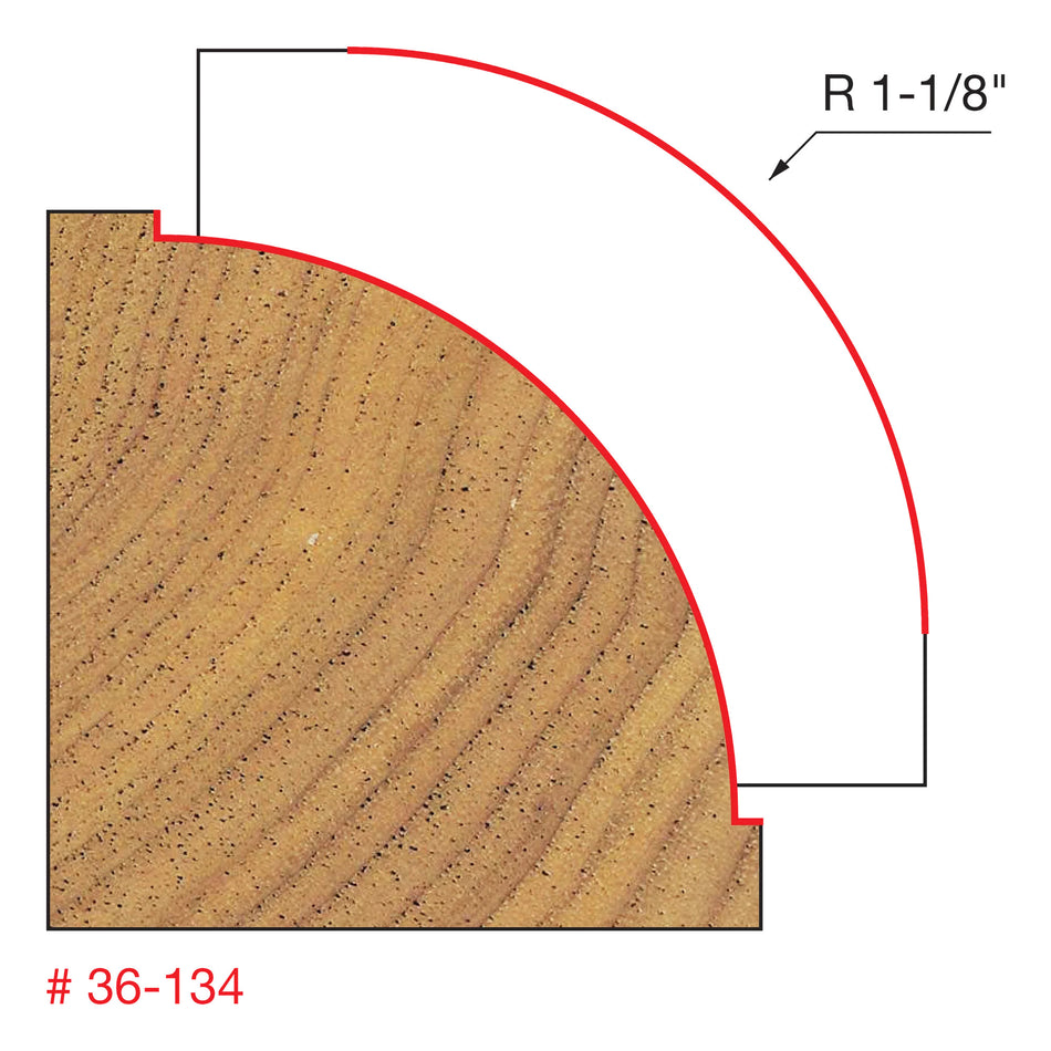 Freud, 36-134Q Quadra-Cut™ Mèche à perles à rayon de 1 1/8'', tige de 1/2'' 13162