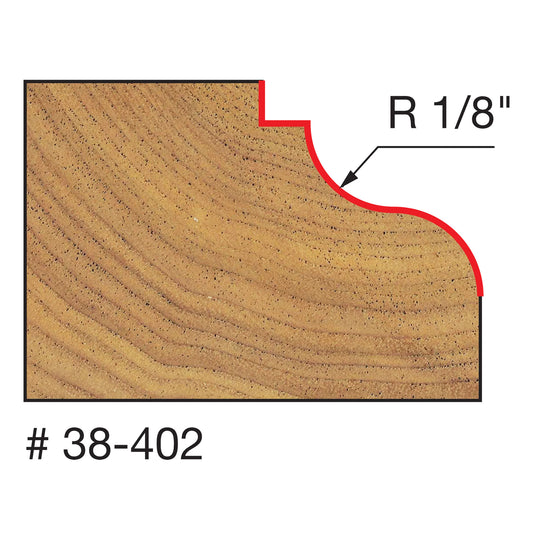 Freud, 38-402 1/8'' Radius Classical Roman Ogee Router Bit 1/2'' Shank