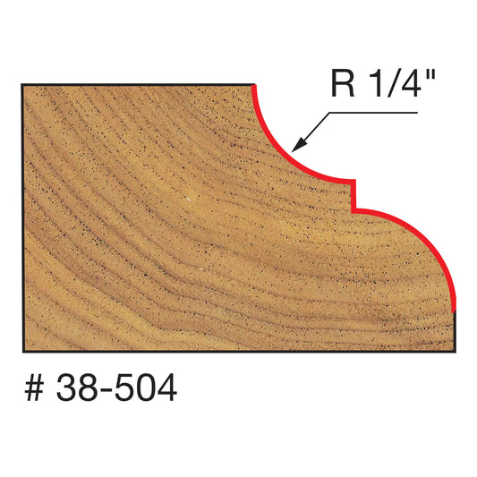 Freud, 38-504 1/4'' Rayon Classique Bold Cove &amp; Embout Rond 1/4'' Tige 13145