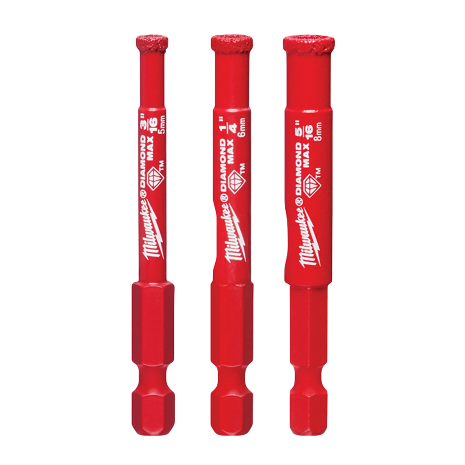 Milwaukee, 49-56-0500 DIAMOND MAX Diamond Grit Hole Saw Set - 3 Piece