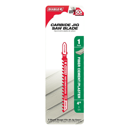 Diablo, DJT141HM Carbide T-Shank Jig Saw Blade for Fiber Cement & Plaster