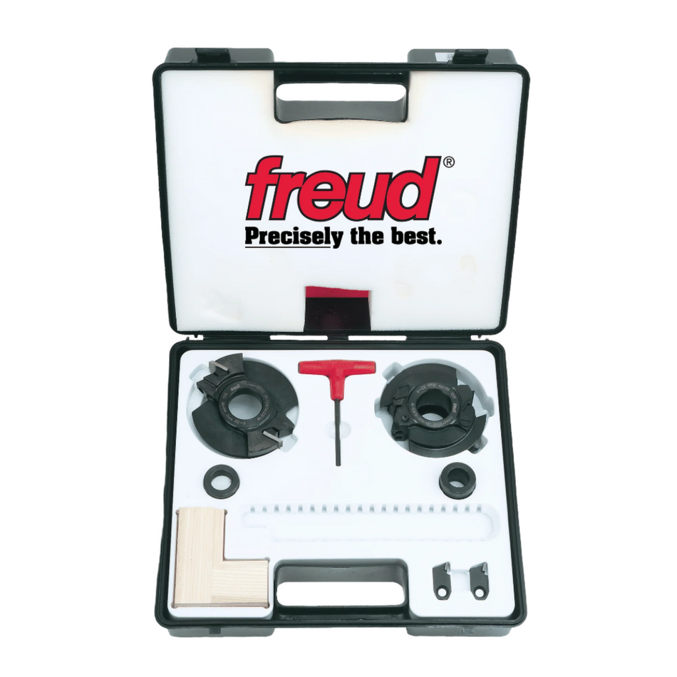 Freud RS1000 Rail de couteau à insérer et têtes de coupe pour façonneur de montants, alésage 1-1/4 pour façonneur
