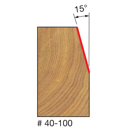 Freud, 40-100 15 deg 23/32'' Chamfer Router Bit 1/4'' Shank