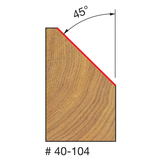 Freud, 40-104 45º 1-11/32'' Chamfer Router Bit 1/4'' Shank
