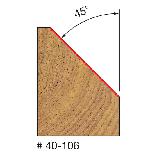 Freud, 40-106 45º  1-3/4'' Chamfer Router Bit 1/4'' Shank