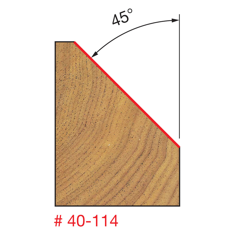Freud, 40-114 Mèche à chanfrein 45 degrés 1-3/4'', tige 1/2'' 12441