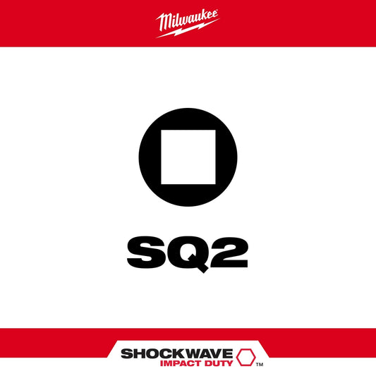 Milwaukee, 48-32-5008 SHOCKWAVE Évidement carré #2 Embout d'insertion 10PK