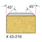 Freud, 43-216 Embout de coupe biseauté à insertion 45º, tige 1/4''