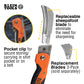 Klein Tools 44218 – 2.5-Inch Cable Skinning Utility Knife with Replaceable Blade