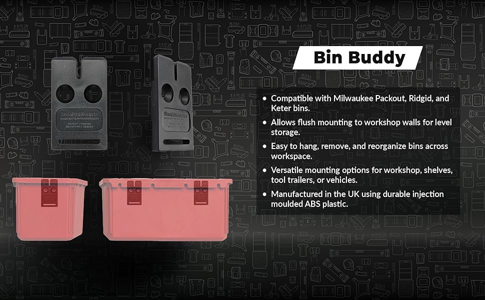 METALMARK, OM-BIN-BLK-8 Bin Buddy PACKOUT