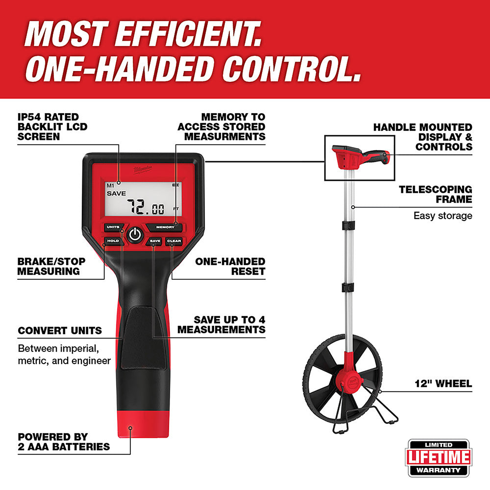 Milwaukee 48-22-5112 12" Digital Measuring Wheel
