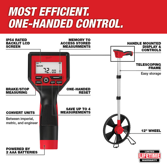 Milwaukee 48-22-5112 12" Digital Measuring Wheel